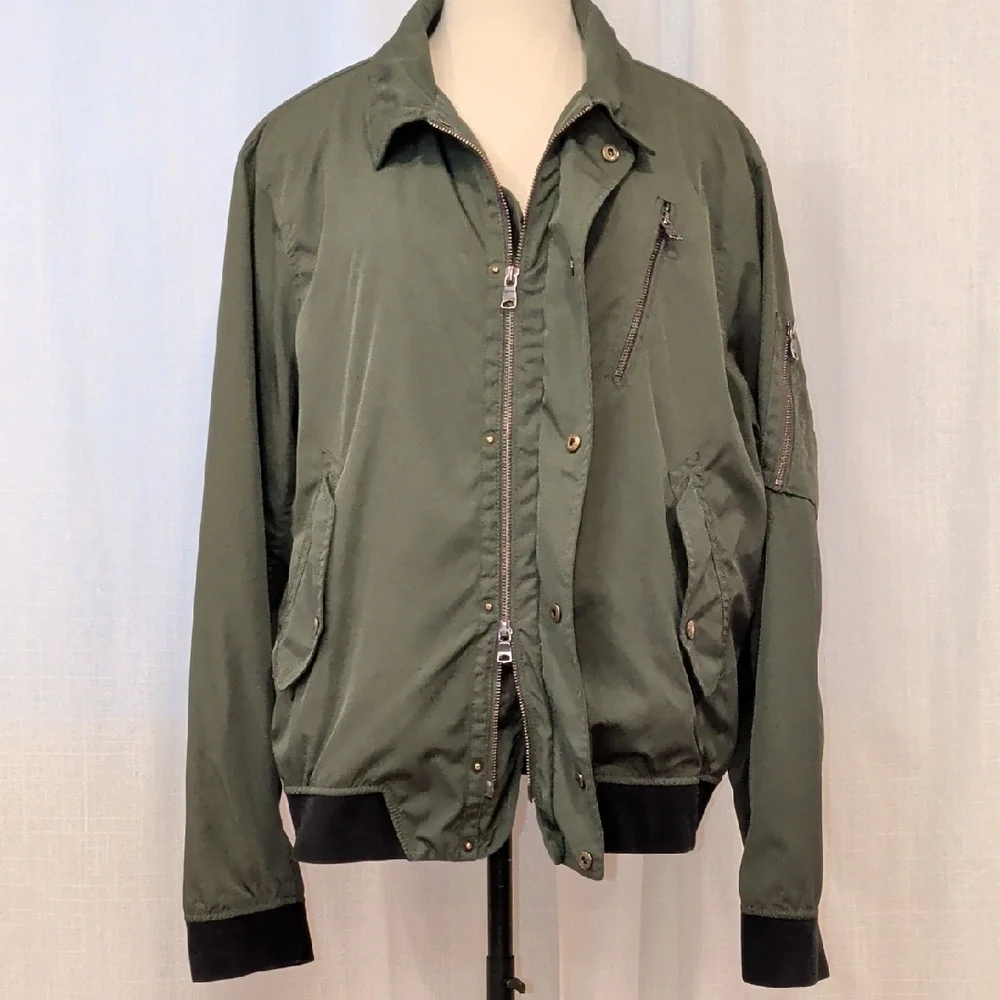 Men's Banana Republic x Schoeller Switzerland Olive Bomber Jacket